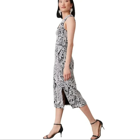 ANTHROPOLOGIE Jacquard Cut-Out‎ Midi Dress - Picture 8 of 8